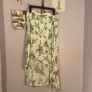Asymmetrical Lilies of The Valley maxi skirt size m